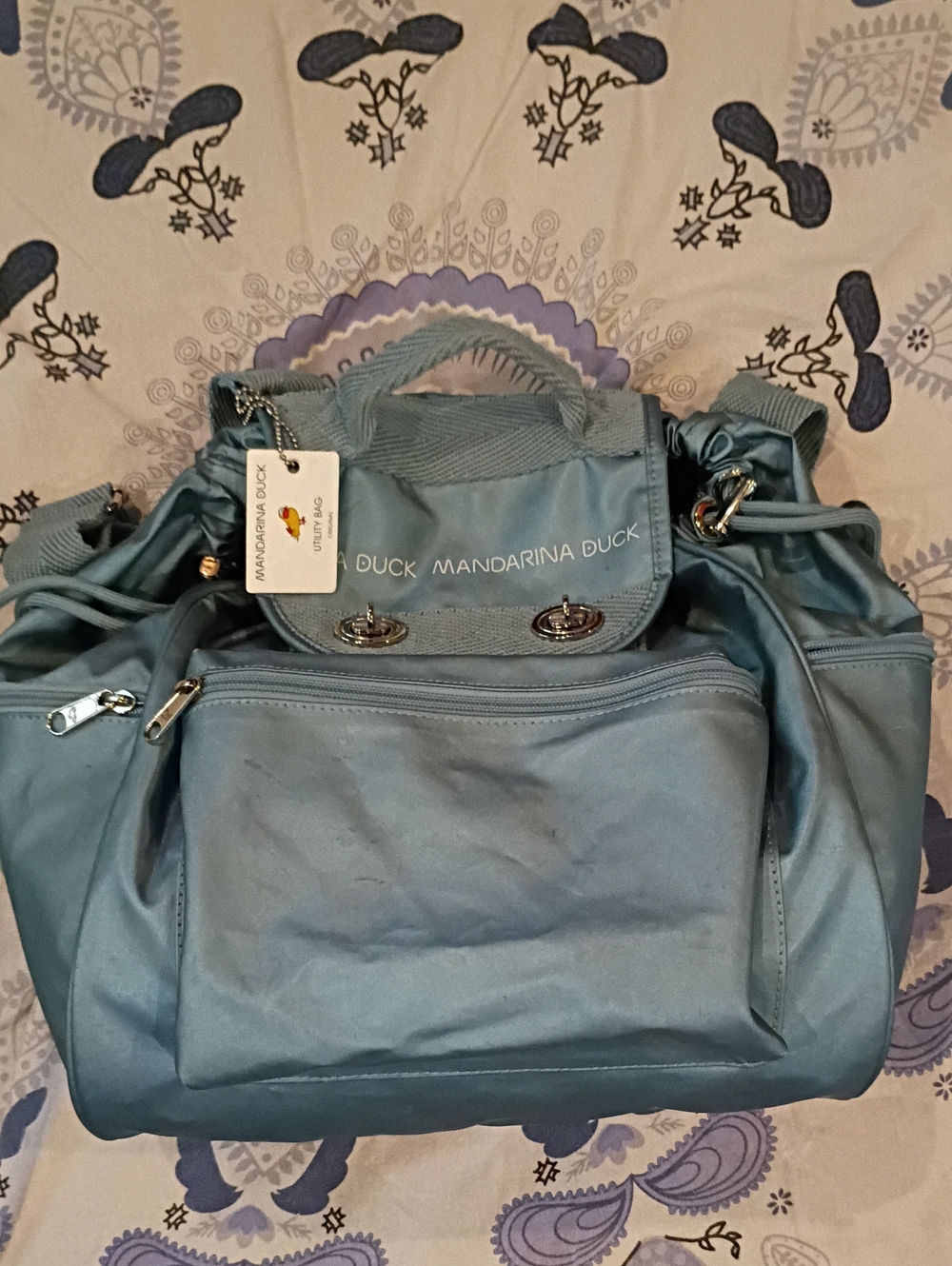 Mandarina Duck Utility Backpack Light Blue Italy